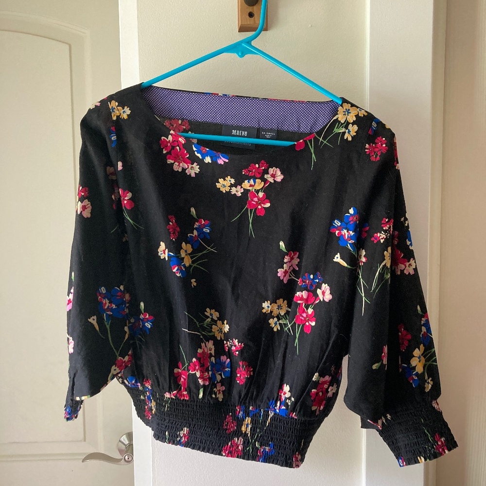 Anthropologie Dolman sleeve floral top